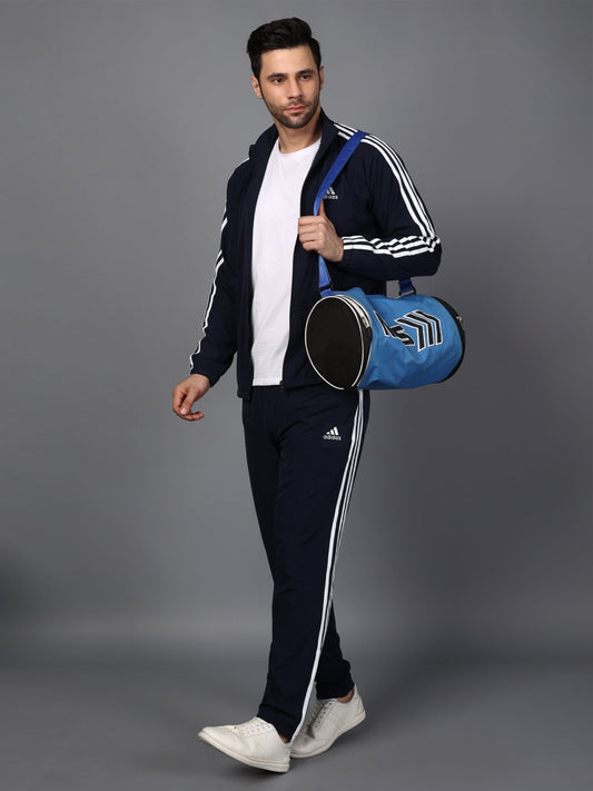 Adidas Half Striped Men Black Tracksuit